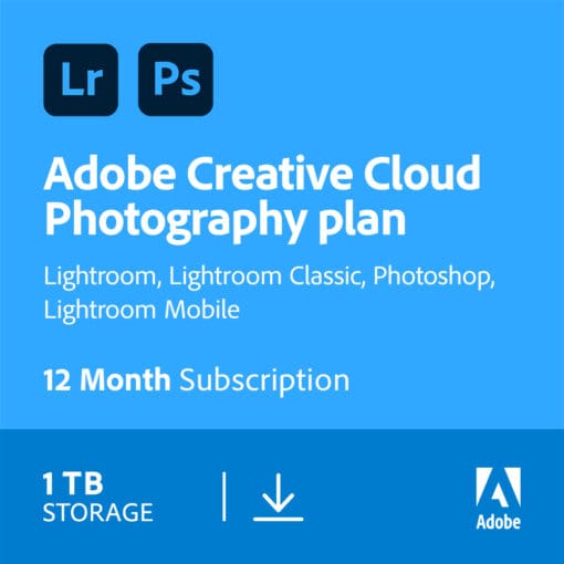 Adobe Creative Cloud Photography Plan (1Tb skýja hýsing)